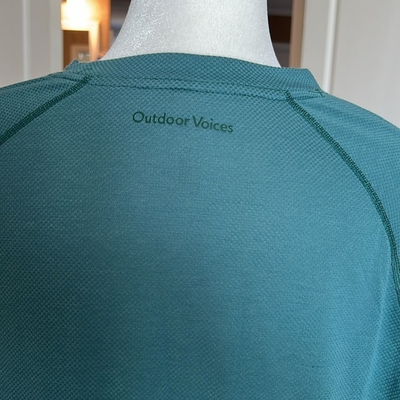 OUTDOOR VOICES Men’s SUNDAY LONG SLEEVE SHIRT Green Blue Sz Large - Picture 3 of 4